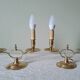Paire de lampes anglaises en bronze doré "Peerage"