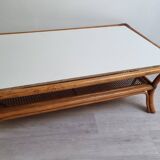 Large rattan coffee table