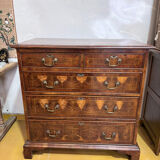 19th century Georgian style commode in end-grain wood marquetry.