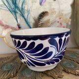 Vintage hard blue & white ceramic bowl - Anfora: art from Madagascar - TBEG!