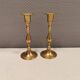 A set of classic Danish brass candle holders. Estimated 1960s.