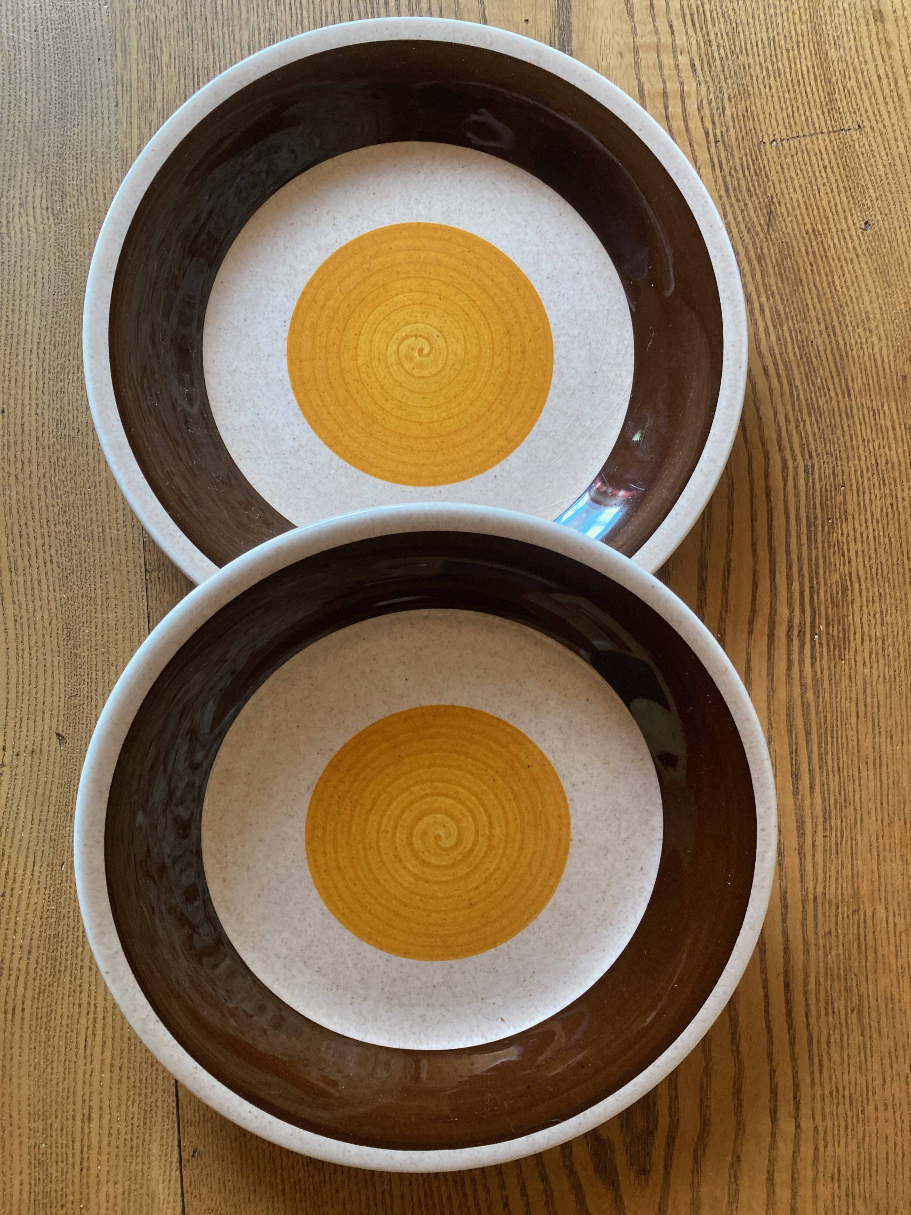 Pair of vintage Swedish Gefle plates, 1970s