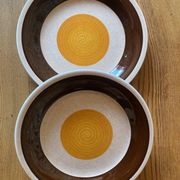 Pair of vintage Swedish Gefle plates, 1970s