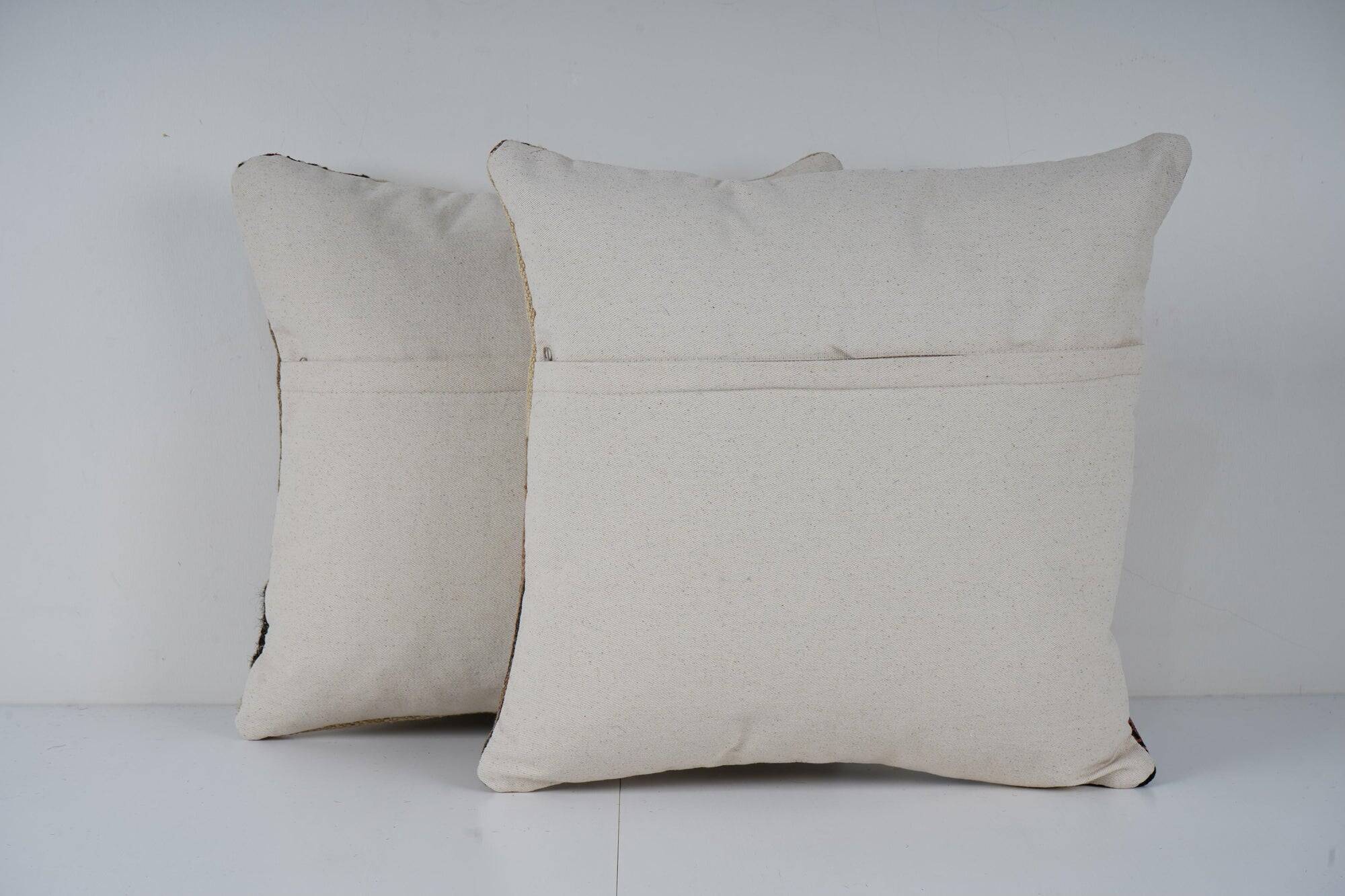 Set of 2 vintage kilim cushion covers 48x48 cm