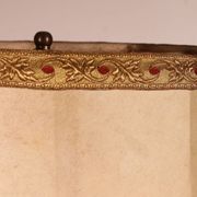 17th Century Bronze Candle Holder Mounted As A Lamp With Its Parchment Lamp