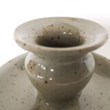 Enamelled sandstone candlestick