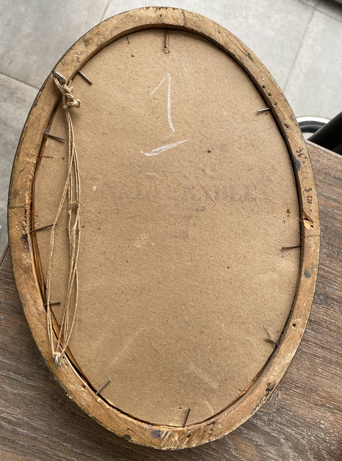 Painting roses oval frame