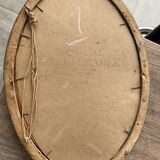 Painting roses oval frame