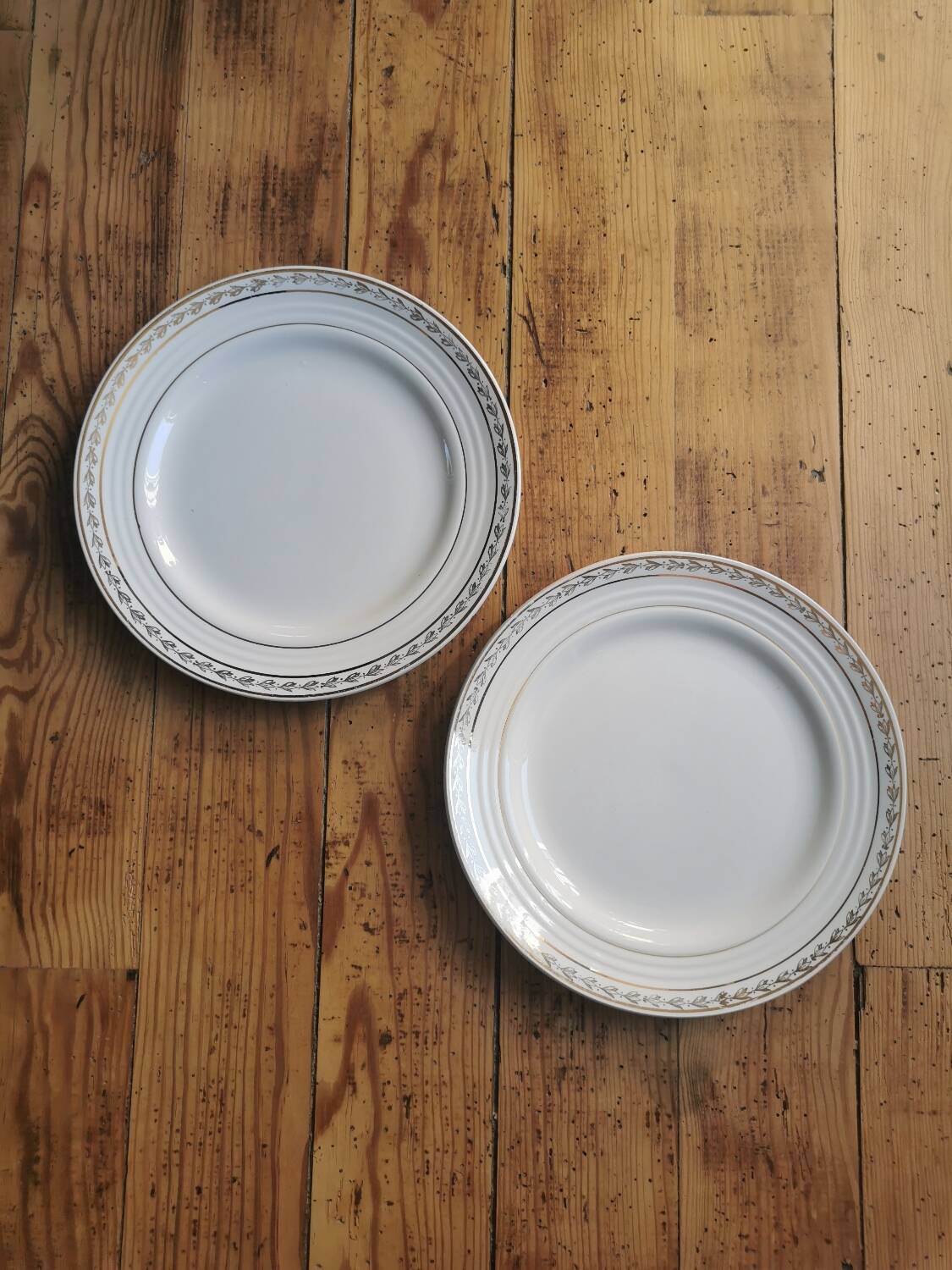 Mismatched vintage dinner plates