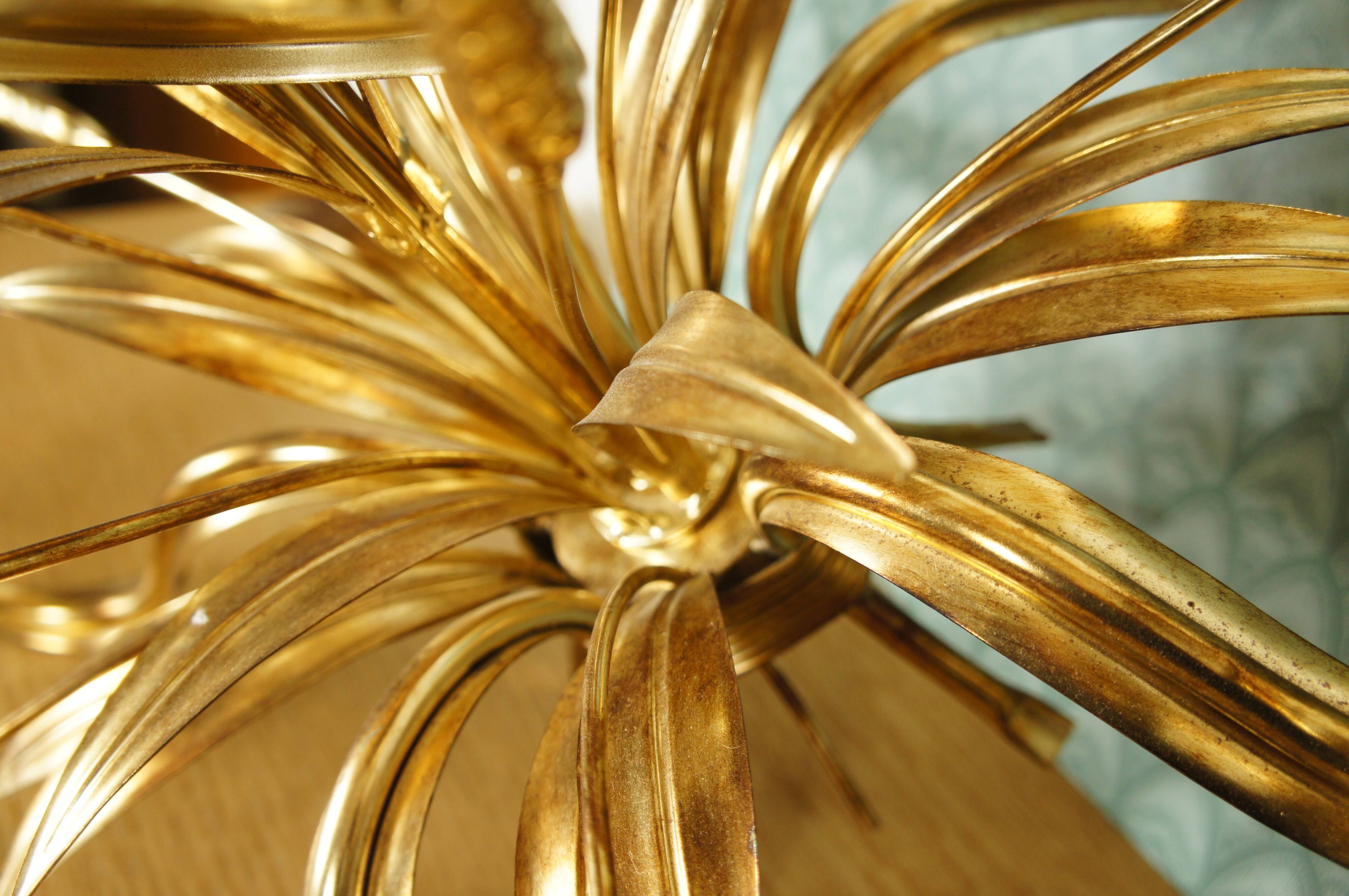 Italian chandelier ear of wheat 5 fires 1960