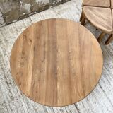 Circular elm coffee table from the 1950s