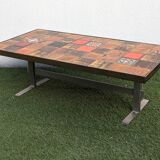 Vintage ceramic coffee table by Jean Gregorieff for Roche Bobois.