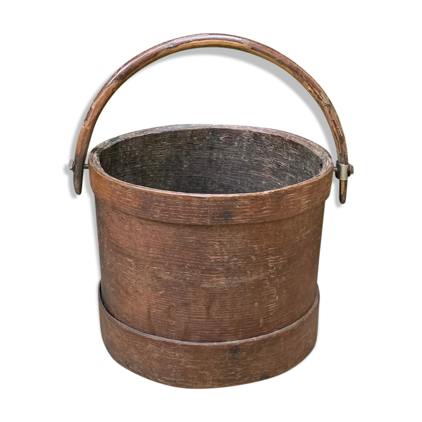 Old wooden bucket