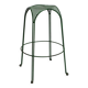 Tabouret de bar italien des années 1960 en métal peint en vert avec métal perforé.