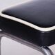 Restored Bauhaus Stool, High Quality Italian Leather, Chrome, Czechia, 1930s