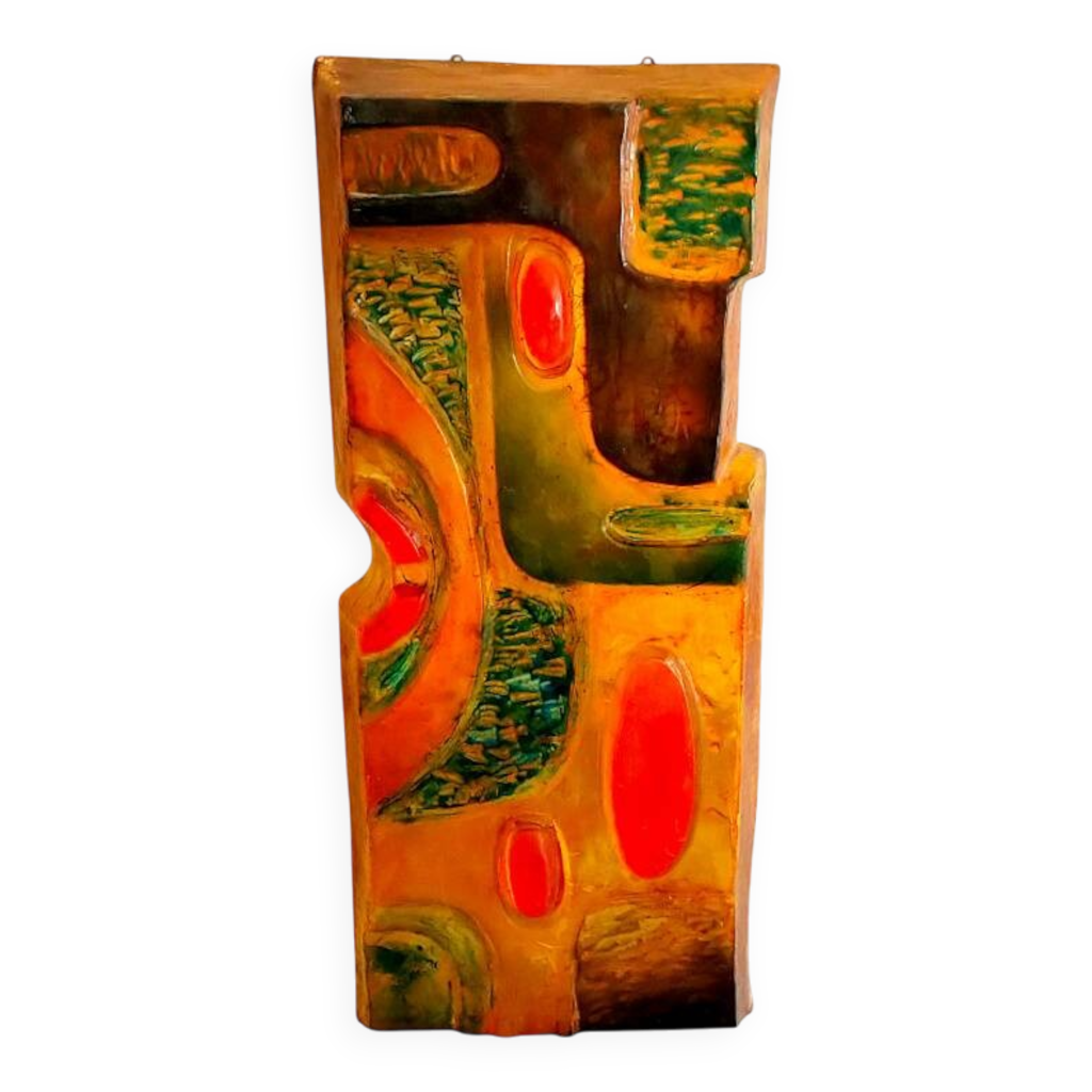 Bague Sculpture Louis Durot 1970 - Résine Fractale Plexiglas, Style Pop Art Abstrait