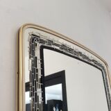 Large asymmetrical free-form mirror from the 70s 43x80cm