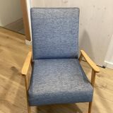 Fauteuil vintage pieds compas