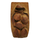 Ceramic relief portraying a lady. Emerging out of the background.