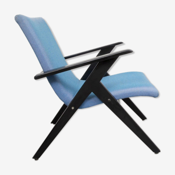 1950s scissors armchair in blue