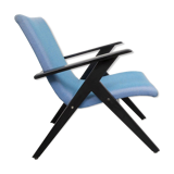 1950s scissors armchair in blue