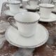 Coffee set, tea 1925, art deco, union céramique, uc, limoges, 8 cups, 8 subcups, teapot