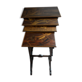 Set of 4 nesting tables by Emile Gallé