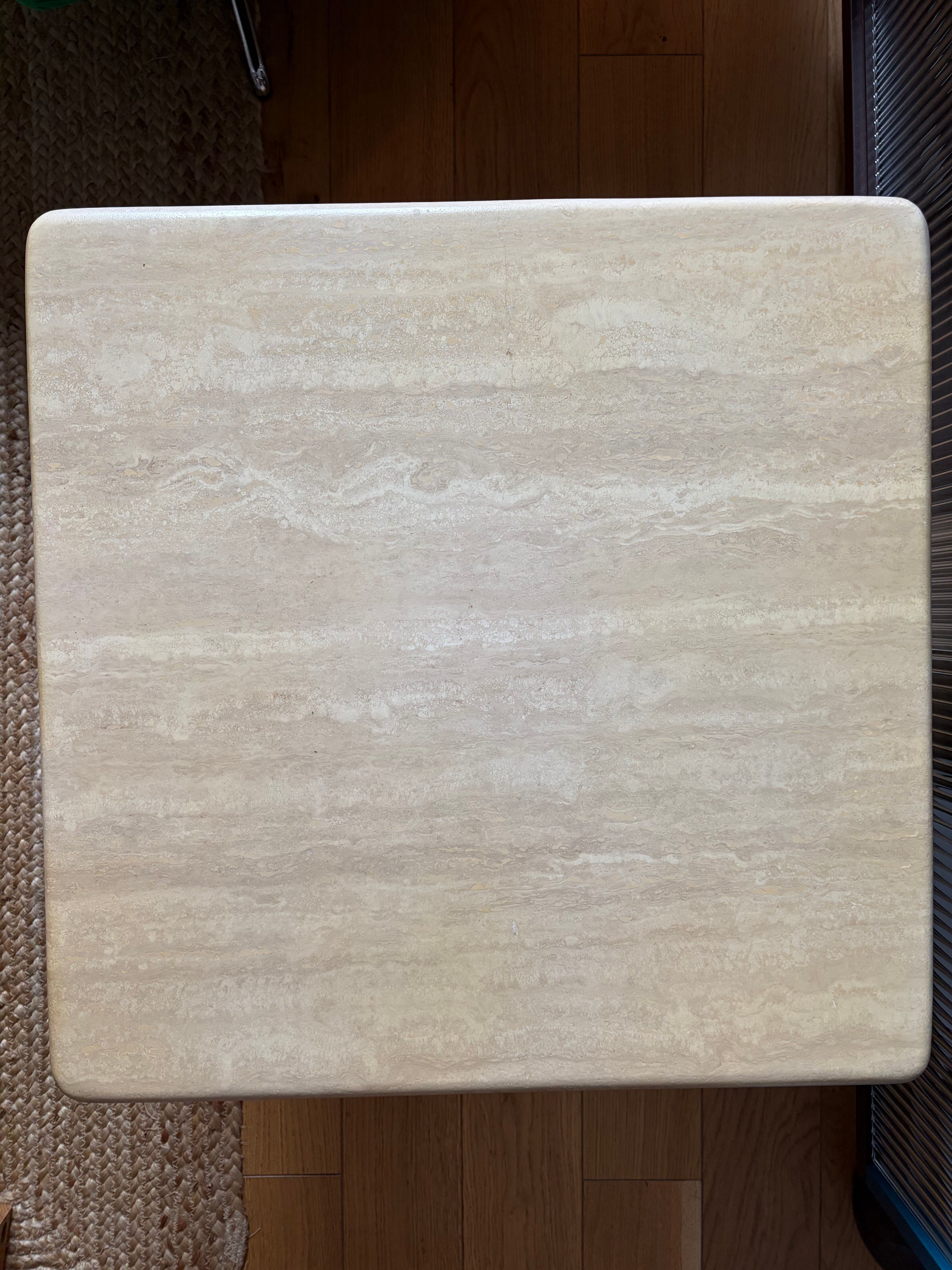 Travertine coffee table