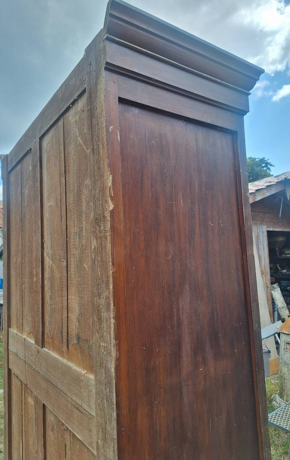 Pine wardrobe, France 19th century.