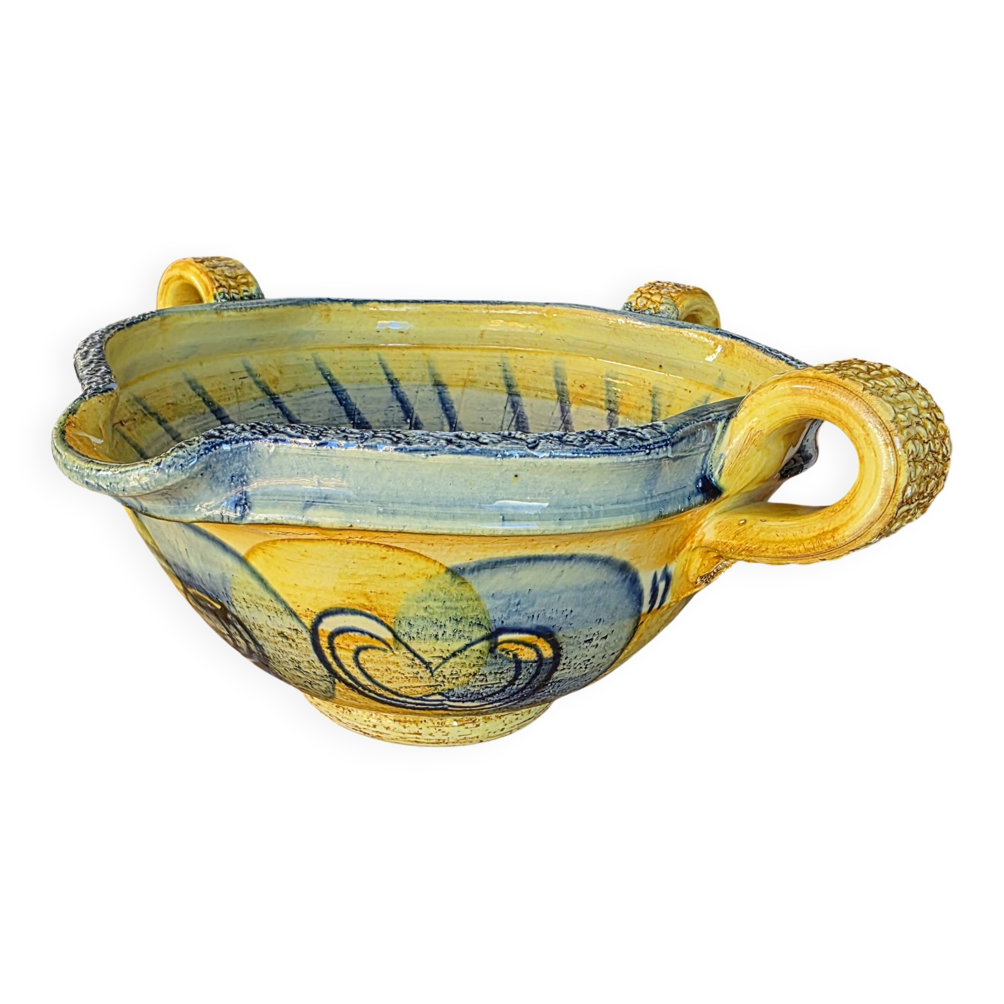 Soup tureen / Vintage ceramic Vallauris – Jean-François Daniel – Condition