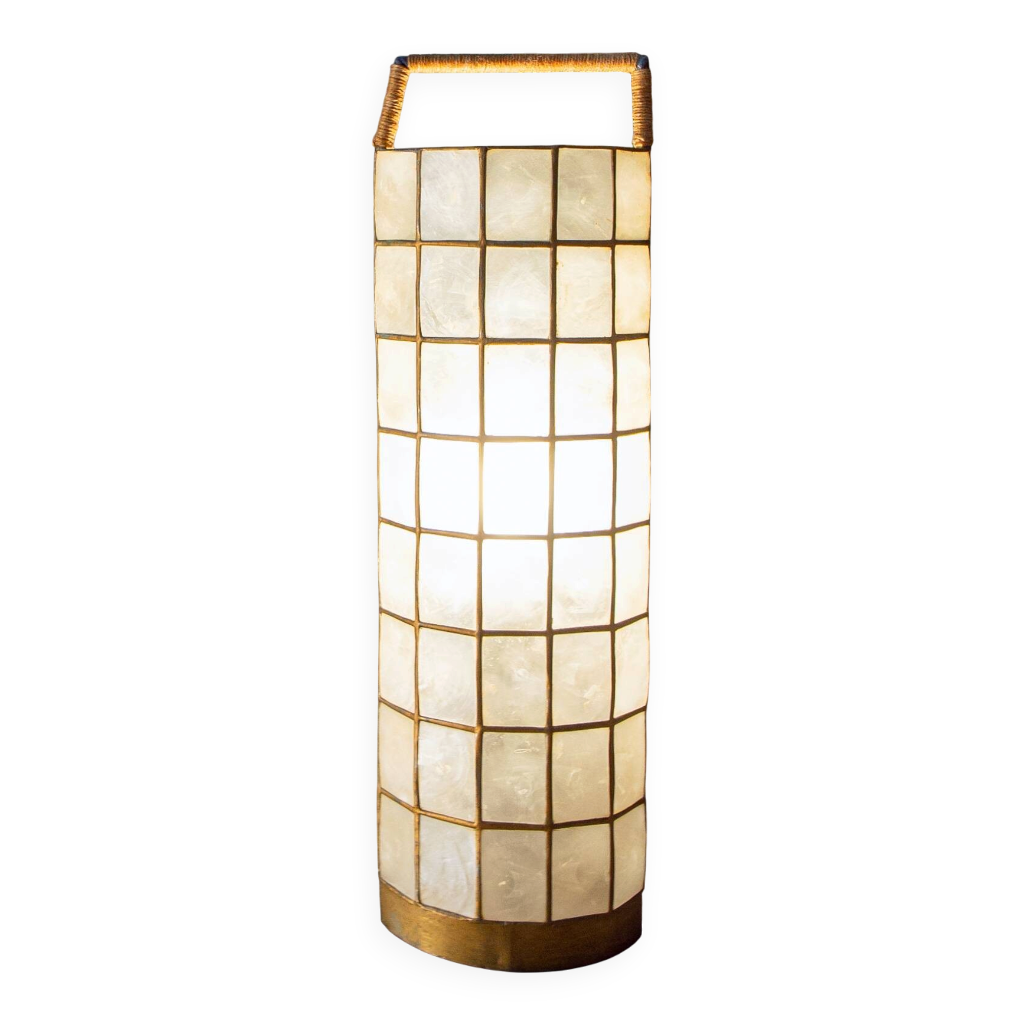 1960s lamp made of Capiz shell.