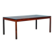 Table basse scandinave vintage rénovée, table moderne du milieu du siècle.