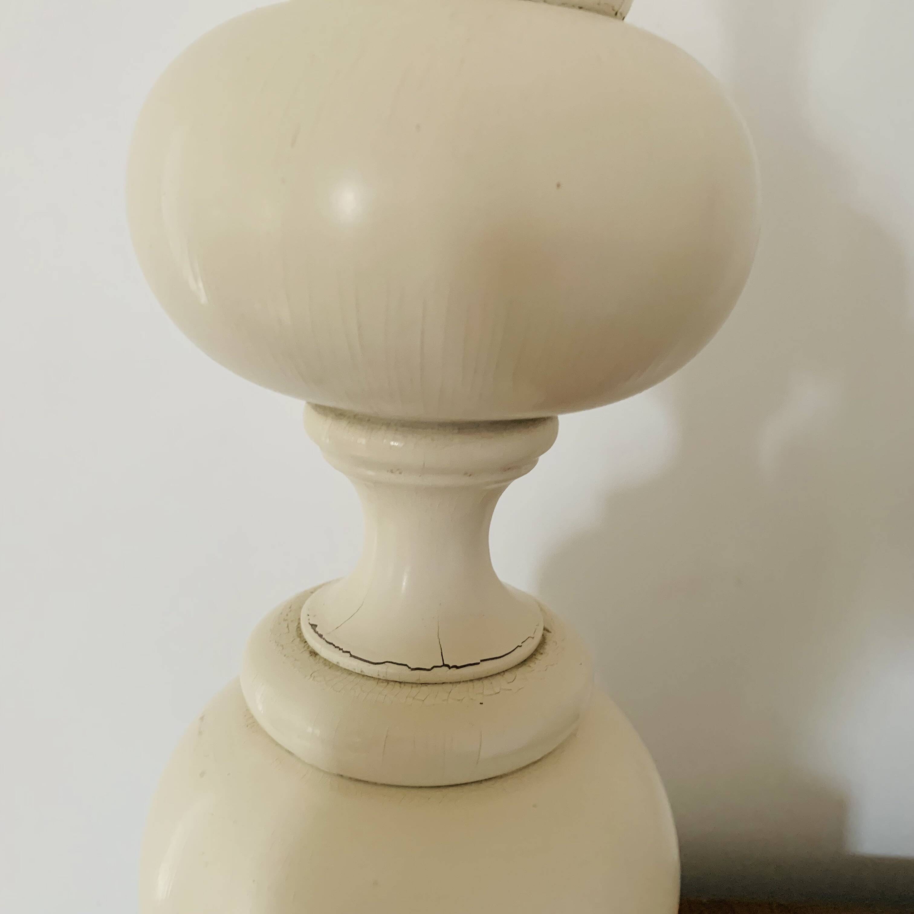 Large turned wooden lamp base