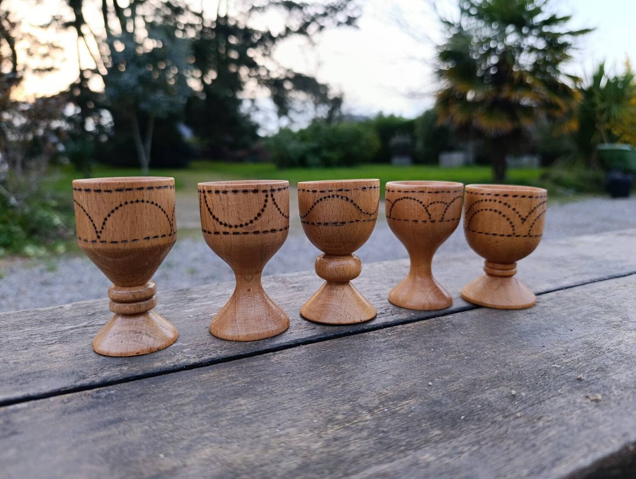 5 coquetiers bois années 50/60