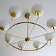 Suspension XXL Vintage Italy, 50s, Brass and Glass