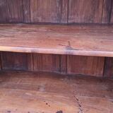 Armoire ancienne vitrée en bois avec quatre portes