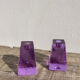 Pair of 1980 candle holders in blown glass