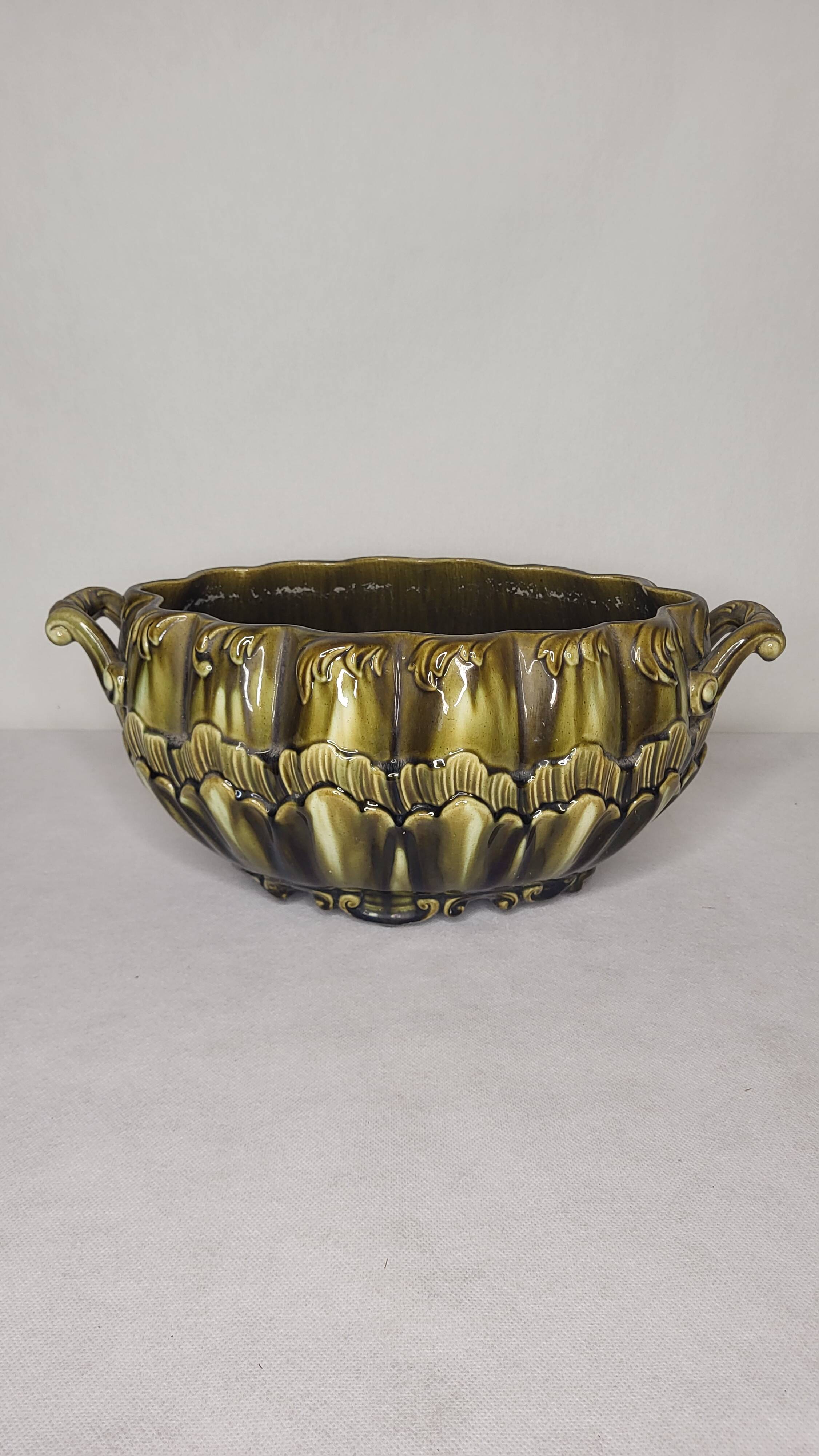 Art Nouveau barbotine planter 1900's