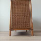 Bamboo and rattan chest of drawers, 70's