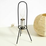 Beautiful mid-century modern tripod raffia table lamp