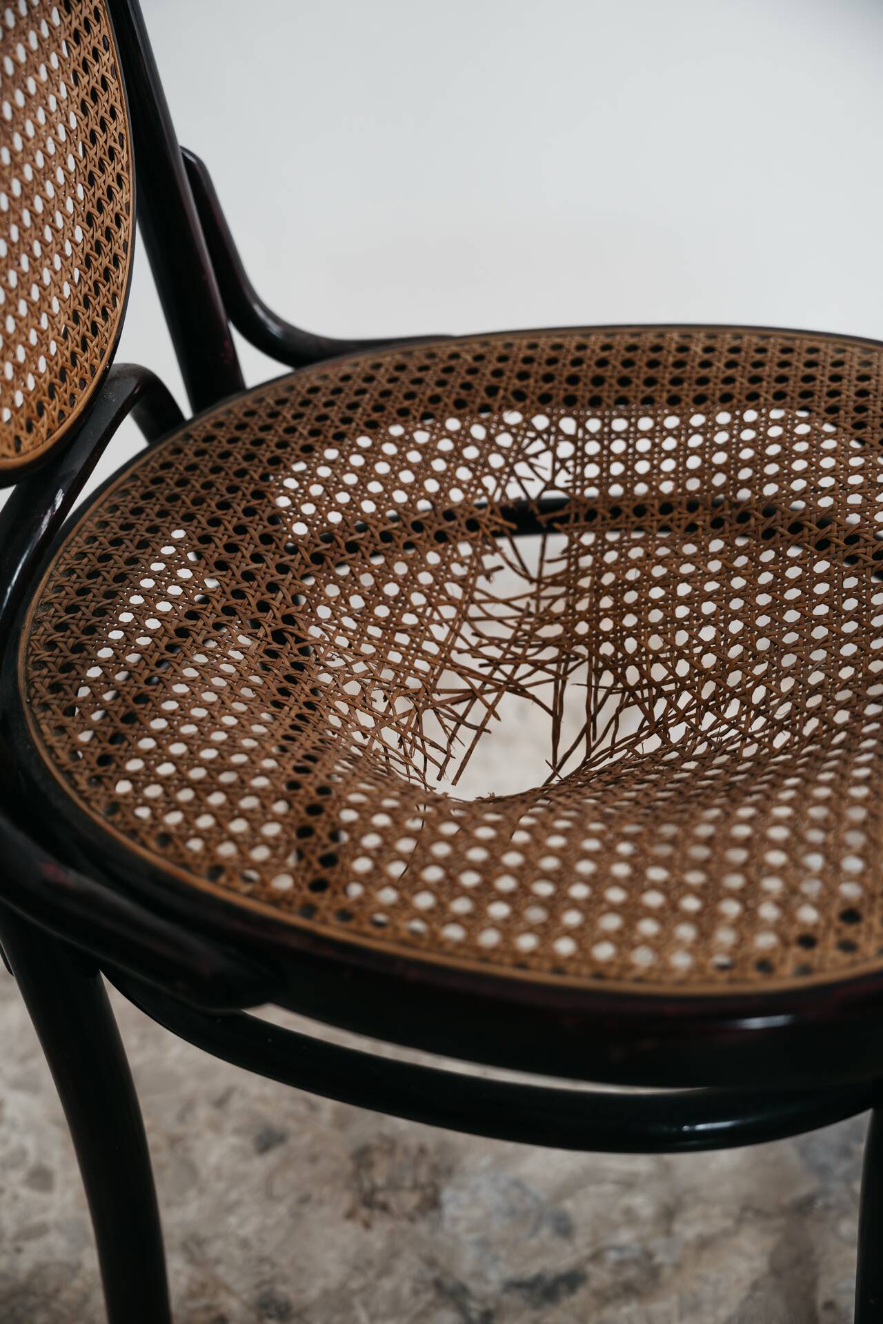 Dining set with 6 vintage chairs from the 1950s, Sautto & Liberale.