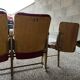 Old cinema armchair bench