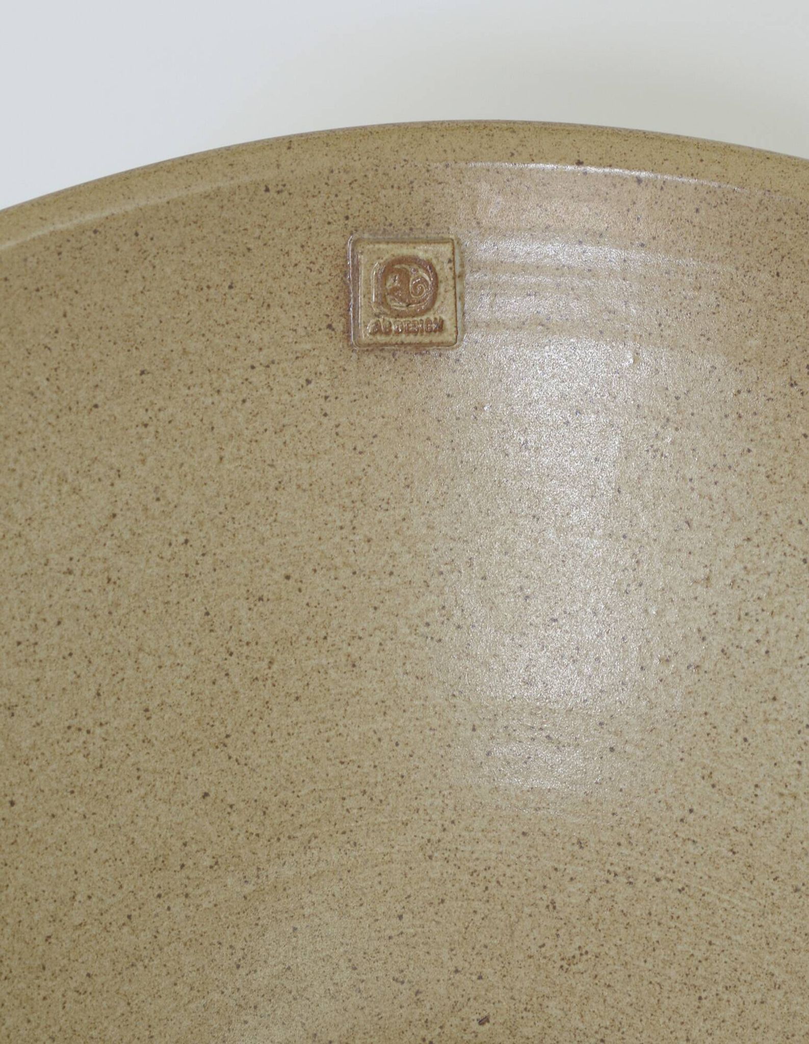 Bol à fruits vintage en céramique beige, pièce maîtresse, grand bol en poterie