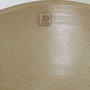 Bol à fruits vintage en céramique beige, pièce maîtresse, grand bol en poterie