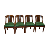 Set of 4 mahogany gondola chairs