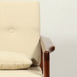 Scandinavian curly beige armchair mid century modern design by Z. Baczyk 1965
