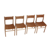 Lot de 4 chaises vintage "week-end" de Pierre Gautier Delaye 1955