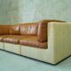 Canapé modulaire en cuir patchwork italien années 1970