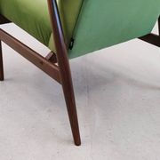 1960 Henryk Lis Mid Century Armchair in Green Velvet