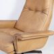 Armchair and stool in 1960s Danish leather and rosewood